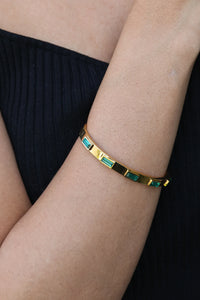 GREEN STUD BANGLE