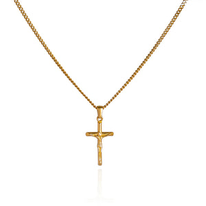 Gold plated cross necklace mens online