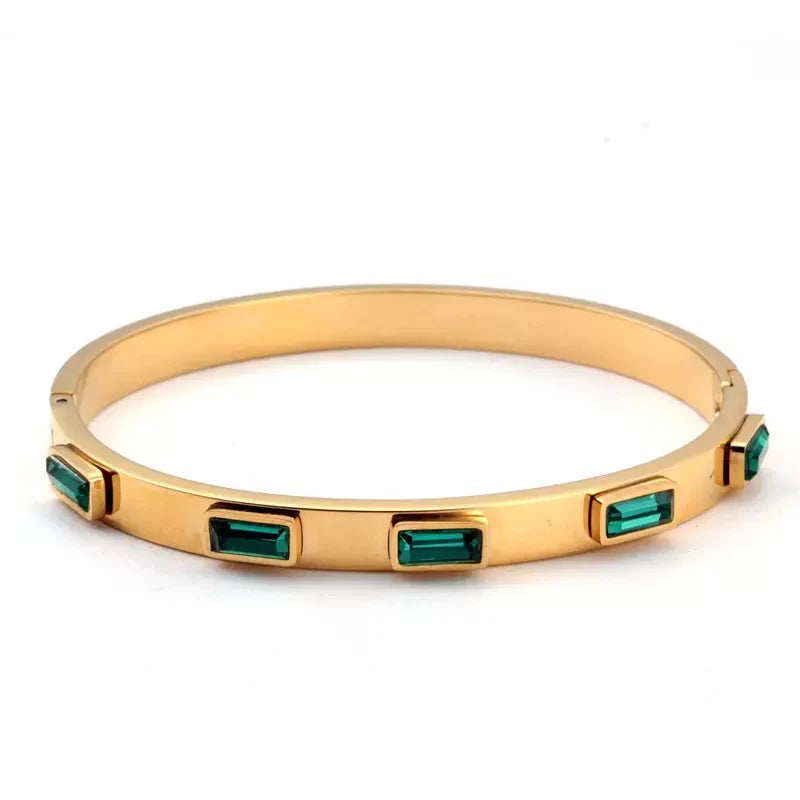 GREEN STUD BANGLE